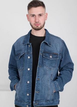 Мужская джинсовая куртка пиджак2 фото