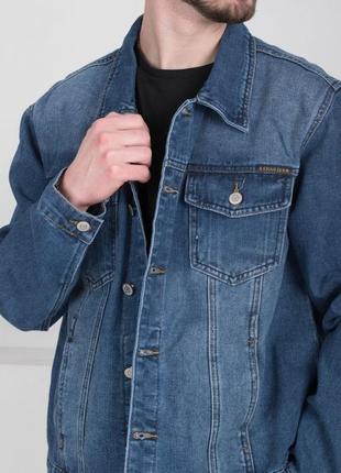 Мужская джинсовая куртка пиджак4 фото