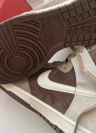 Крссовки nike dunk high light chocolate  dh5348-1009 фото