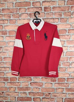 Кофта поло лонгслив на подростка 10-13 лет polo ralph lauren