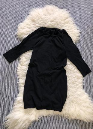 Сукня повсякденне базове натуральне чорне міні рукав 3/42 фото
