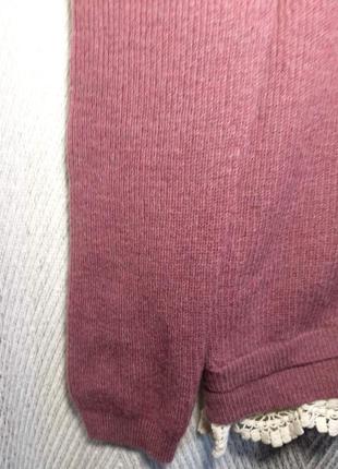 Жіночий вовняної, кашеміровий джемпер, светр, світшот, мереживо вовна нейлон кашемір8 фото