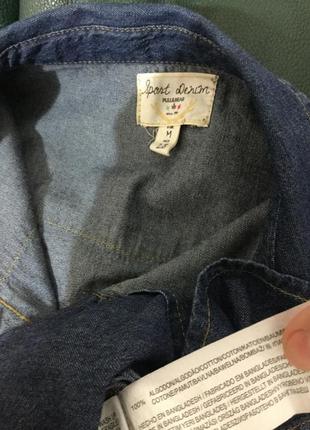 Фирменная натуральная базовая котоновая джинсовая рубашка с заклёпками супер качество!3 фото
