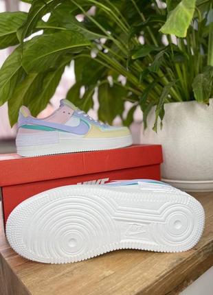 Nike air force 1 shadow женские кроссовки найк форс пастельные демисезонные весна літо осінь жіночі кольорові кросівки тренд5 фото