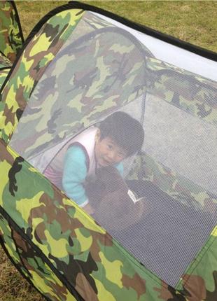 Детская военная палатка с тоннелем4 фото