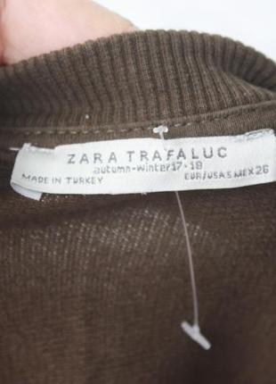 Стильный свитшот кофта цвета хаки с орнаментами zara в бохо этно хиппи стиле7 фото