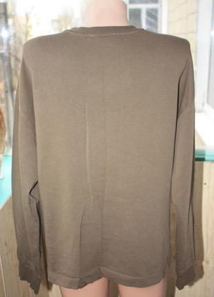 Стильный свитшот кофта цвета хаки с орнаментами zara в бохо этно хиппи стиле5 фото