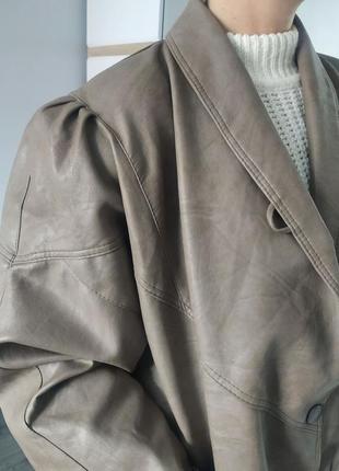 Кожаная винтажная куртка италия5 фото