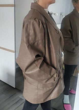 Кожаная винтажная куртка италия2 фото
