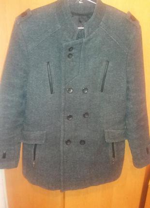 Мужское шерстяное пальто/полупальто. демисезон/зима. размер 50-52