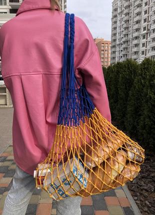 Украинская сумка на плечо -  шопер "авоська" до 20 кг