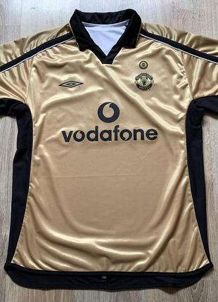 Чоловіча рідкісна колекційна вінтажна двостороння джерсі umbro manchester united 2001 away7 фото