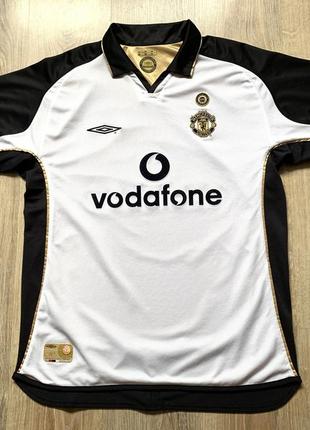 Мужская редкая коллекционная винтажная двусторонняя джерси umbro manchester united 2001 away1 фото