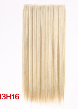 Волосы на заколках мелирование блонд ровные трессы (613/16)