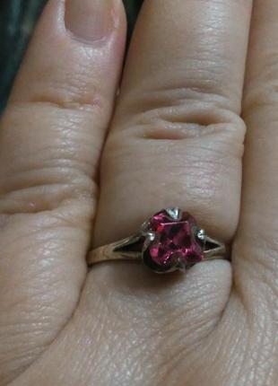 Серебряное кольцо с квадратным корундом5 фото