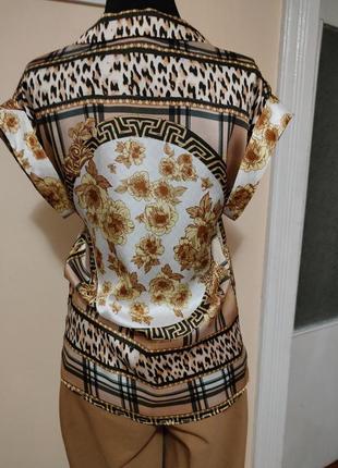 Блуза женская стильная принт версаче4 фото