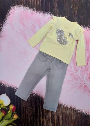 Комплект для дівчинки джинси кофточка мінні1 фото