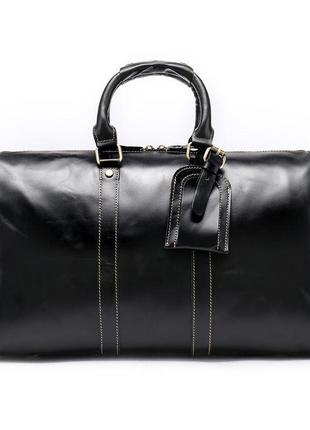 Шкіряна дорожня сумка joynee b10-9016 чорна