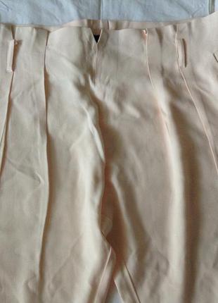 #розвантажуюсь пастельные зауженые брюки с высокой посадкой. р.s-m. вискоза, эластан.2 фото