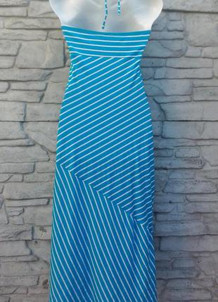 Распродажа!!! красивый сарафан голубого цвета в полоску m&s3 фото