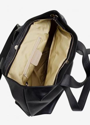 Сумка шопер жіноча з м'якої зернистої натуральної шкіри6 фото