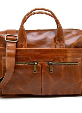 Рыжая кожаная мужская сумка gb-7122-3md tarwa5 фото