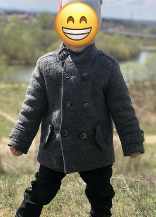 Стильне пальто для хлопчика2 фото