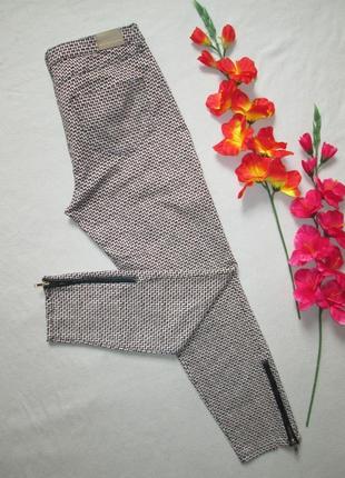 Суперовые стрейчевые брюки джинсы принт абстракция zara denim оригинал🍒❇️🍒5 фото