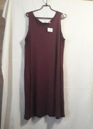 Батал класне віскозне плаття-сарафан колір марсала h&amp;m