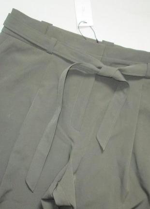 Шикарні штани батал кольору хакі з защипами висока посадка new look 🍒❇️🍒4 фото