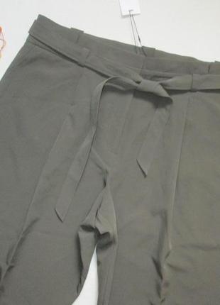 Шикарні штани батал кольору хакі з защипами висока посадка new look 🍒❇️🍒3 фото