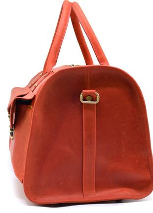 Дорожня шкіряна сумка червона tarwa rr-5664-4lx4 фото