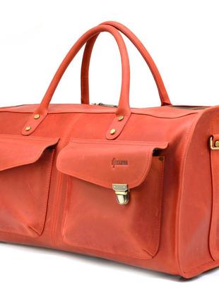 Дорожня шкіряна сумка червона tarwa rr-5664-4lx
