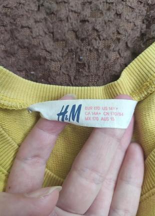 Hm h and m кофта батник женский жіночий брендовый фирменный фірмовий брендовий гірчичний горчичный жёлтый желтый жовтий с сердечками сердцами2 фото