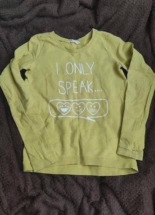 Hm h and m кофта батник женский жіночий брендовый фирменный фірмовий брендовий гірчичний горчичный жёлтый желтый жовтий с сердечками сердцами