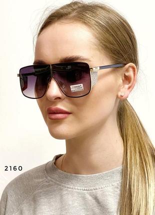 Модні чорні сонцезахисні окуляри к. 21601 фото