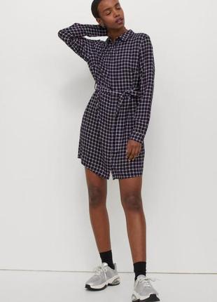 Новое платье рубашка h&m из натуральной ткани