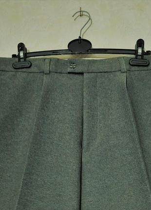 Немецкие брюки серые костюмные классические тёплые шерсть/полиэстер деми/зима мужские3 фото