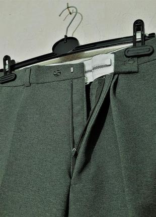 Немецкие брюки серые костюмные классические тёплые шерсть/полиэстер деми/зима мужские4 фото