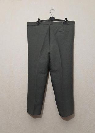 Немецкие брюки серые костюмные классические тёплые шерсть/полиэстер деми/зима мужские6 фото