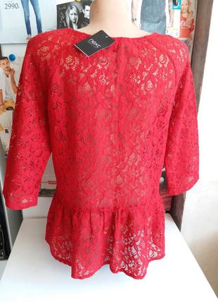 Кружевная кофта блуза винного цвета4 фото