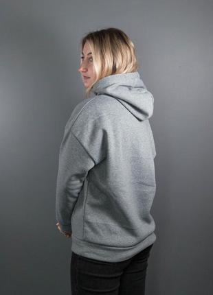 Жіноче худі "one size" - (універсальний 42-48), колір сірий !2 фото