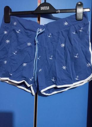 Бавовняні шортики в морській принт.