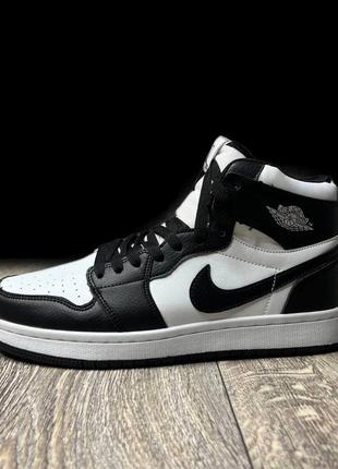 Кросівки nike air jordan 1 black/white 2