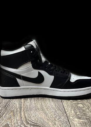 Кросівки nike air jordan 1 black/white 3