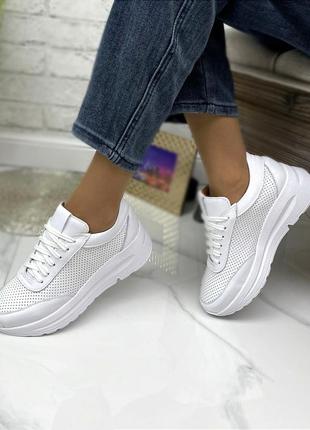 🇺🇦 кросівки art ⚡ білі та чорні з перфорацією натуральна шкіра 36-41 🔰 кроссовки с перфорацией белые черные кожа натуральная 36-41