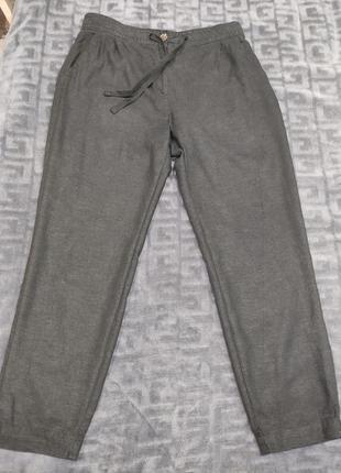 Бесподобные льняные брюки, льняные штаны пот-43-49 см6 фото