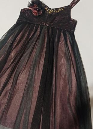 Фатиновое блестящее платье для девочки2 фото