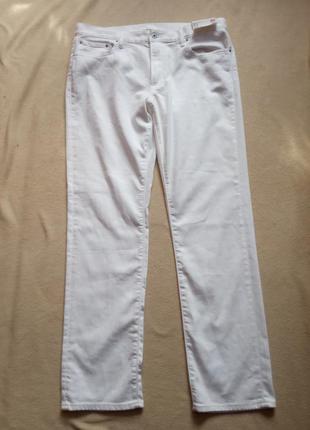 Білі джинси uniqlo, miracle air regular fit contrasting-panel jeans