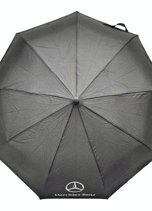 Черный автоматический зонт с логотипом мерседес
